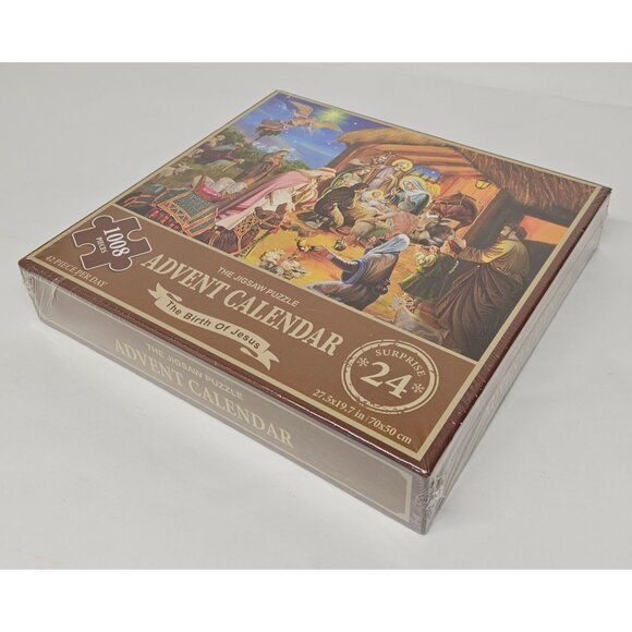 The Jigsaw Puzzle Advent Calendar The Birth Of Jesus 1008 Pieces 42 Pieces a Day - Picture 3 of 3